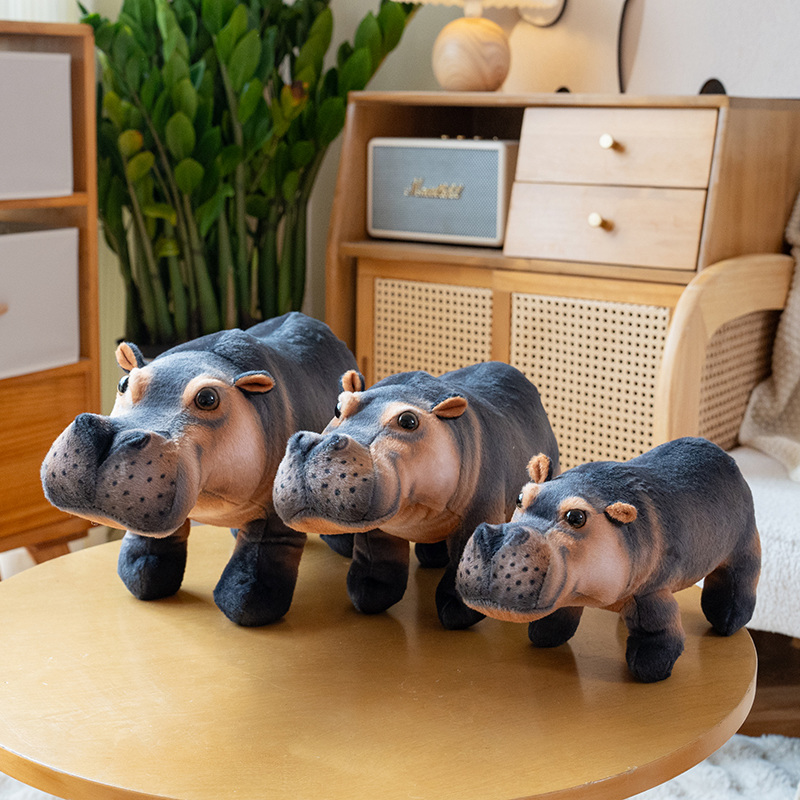 Photography Zoo - 30/35/40cm Mollige Realistische Nijlpaard Pluche Figuur