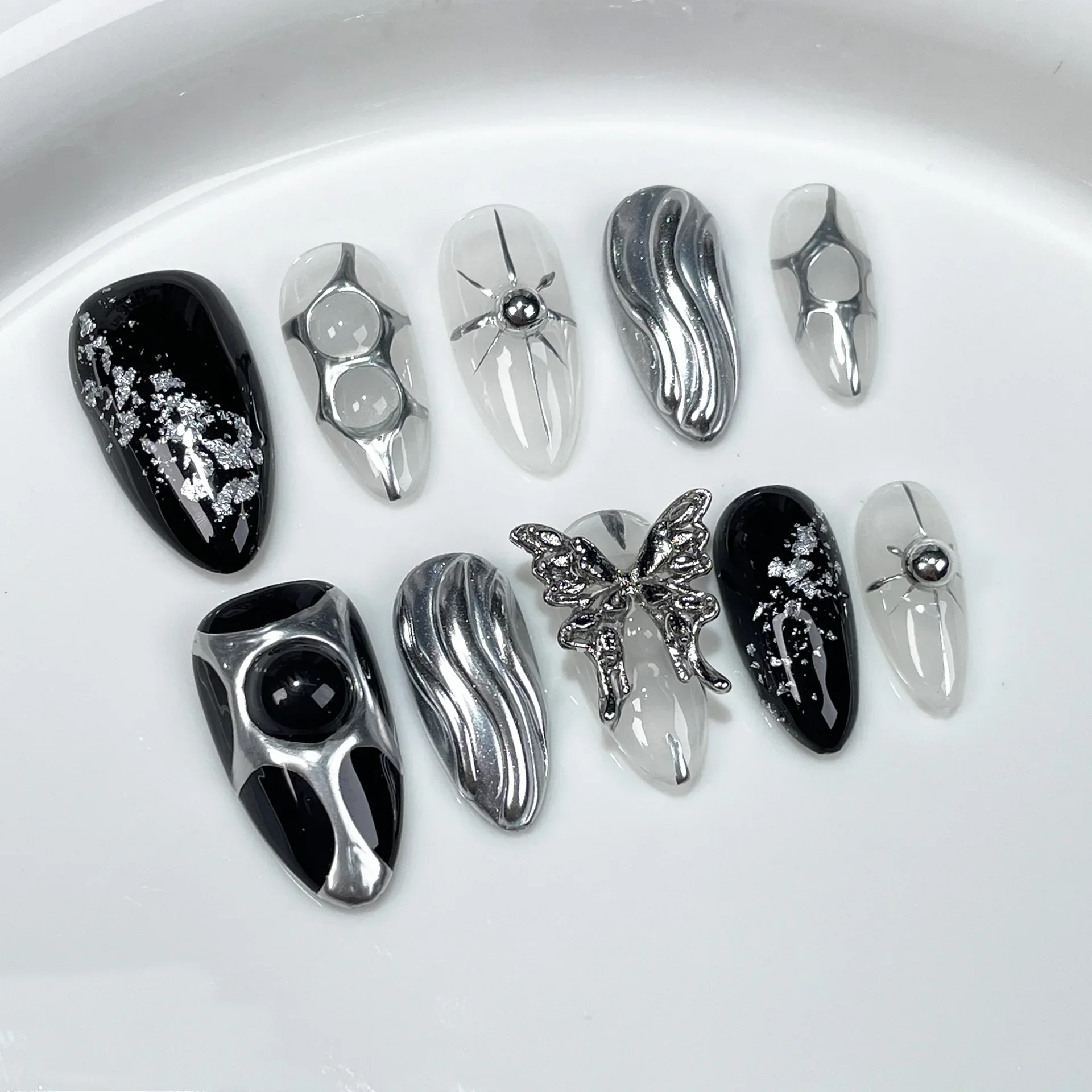 Photography Tips - 10Pc Hot Cool Druk op nagels