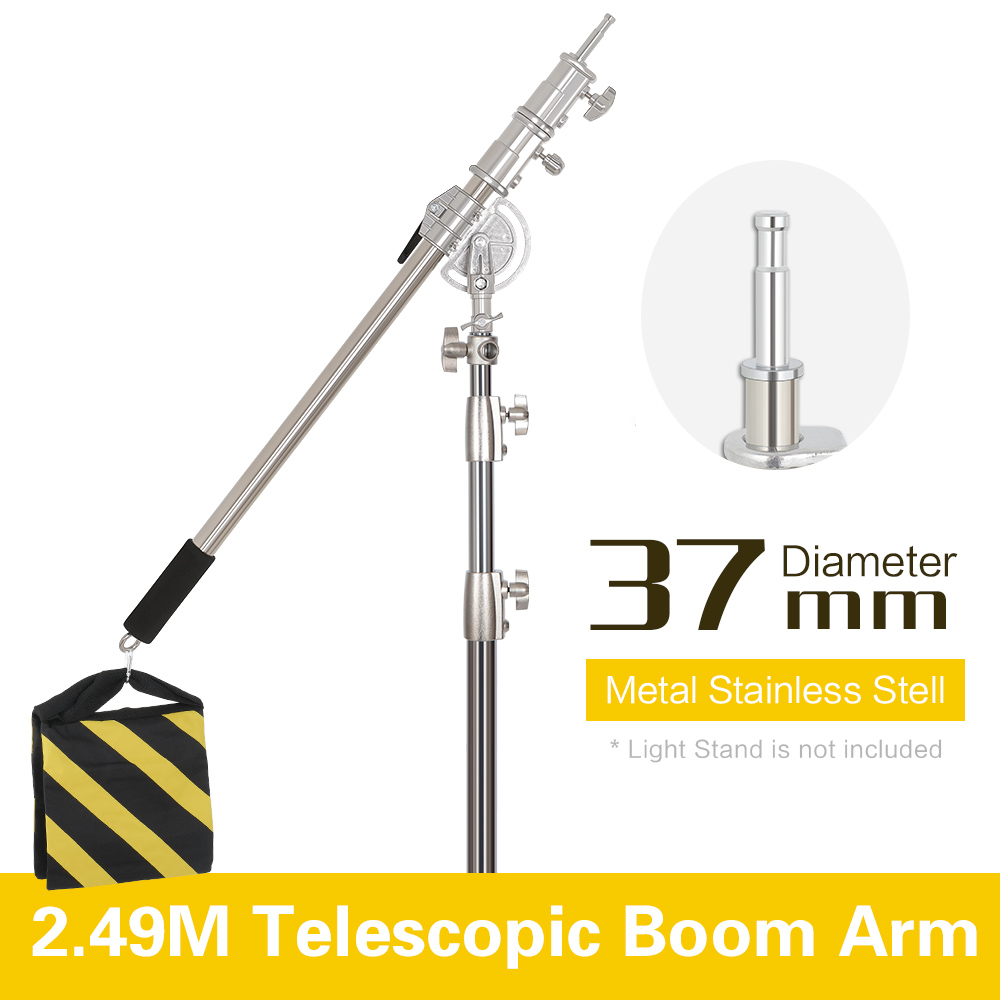 Photography Kit Pro - 2,49 m lengte kruisarm roestvrijstalen kit