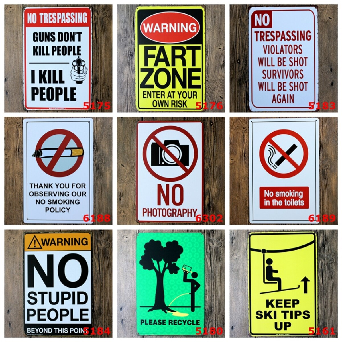 Photography Zone - Humoristisch waarschuwingsbord 'Fart Zone' metalen bord