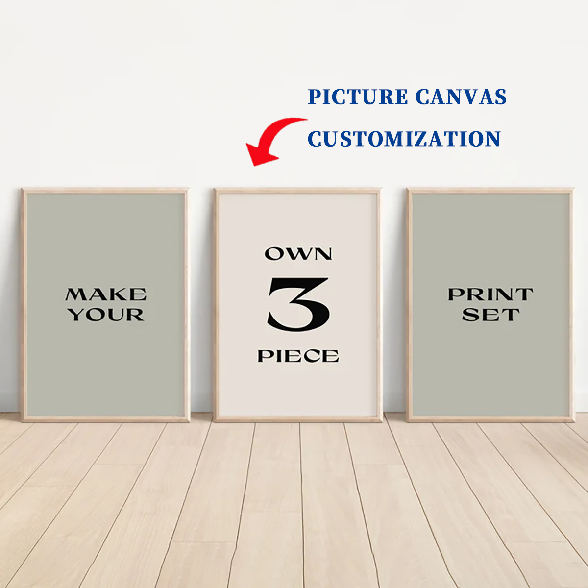 Photography Object - 3 stuks ongekaderde canvas posters op