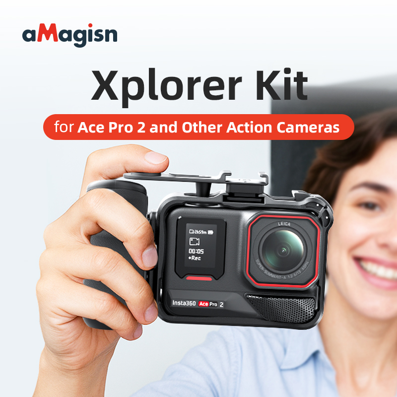 Photography Grip Insta360 X5 - aMagisn Xplorer Kit Street Photography Handgreep