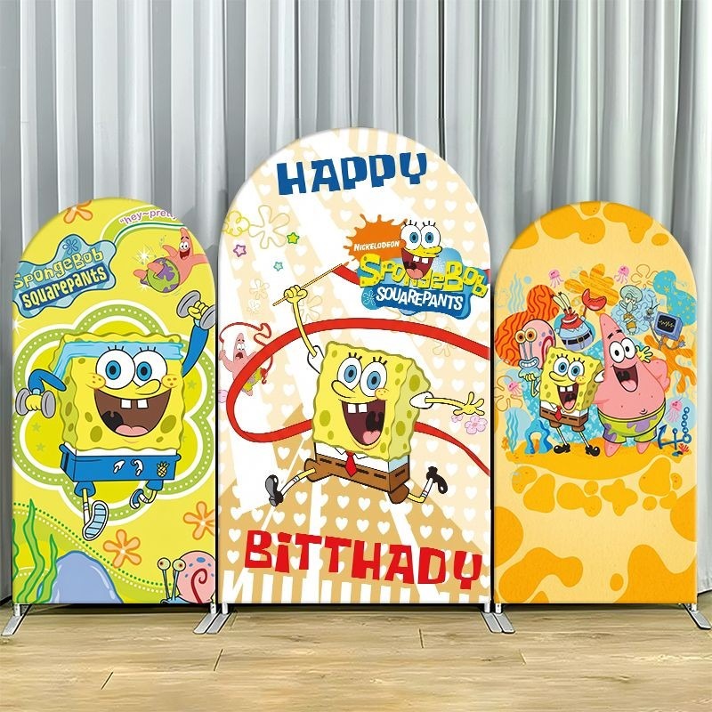Photography Zone - SpongeBob SquarePants Arch Backdrop Cover Verjaardagsfeestje