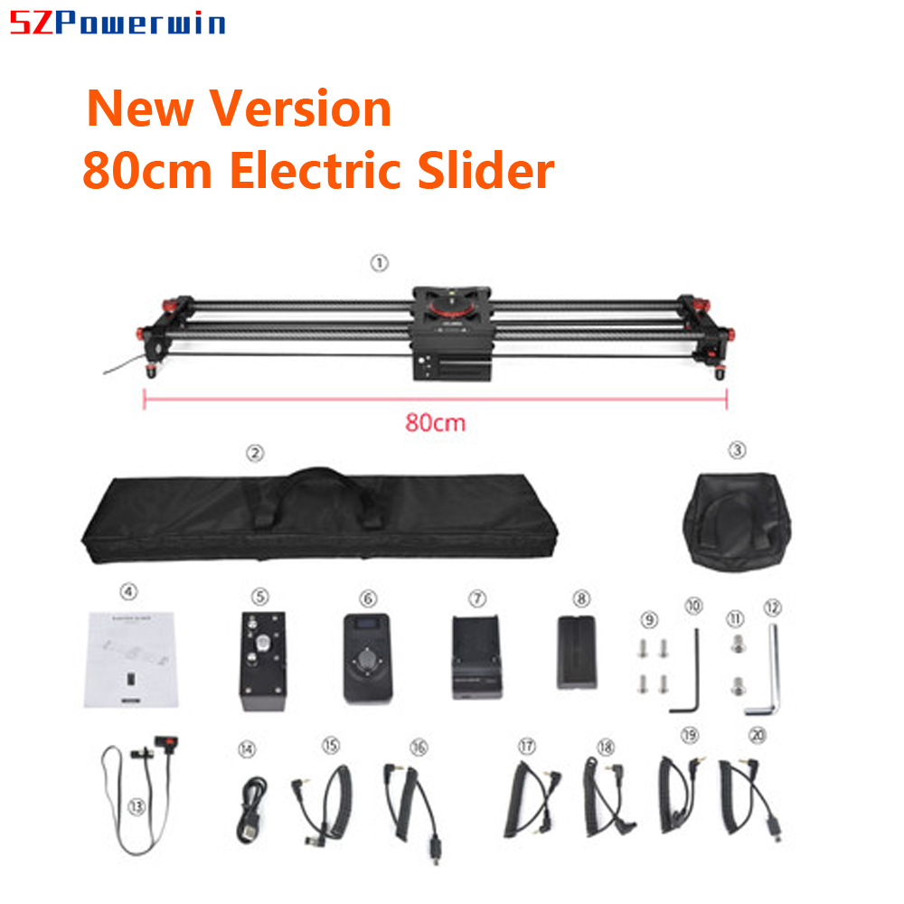 Camera Slider Rail - SZPowerwin 80 CM Professionele Elektrische Camera