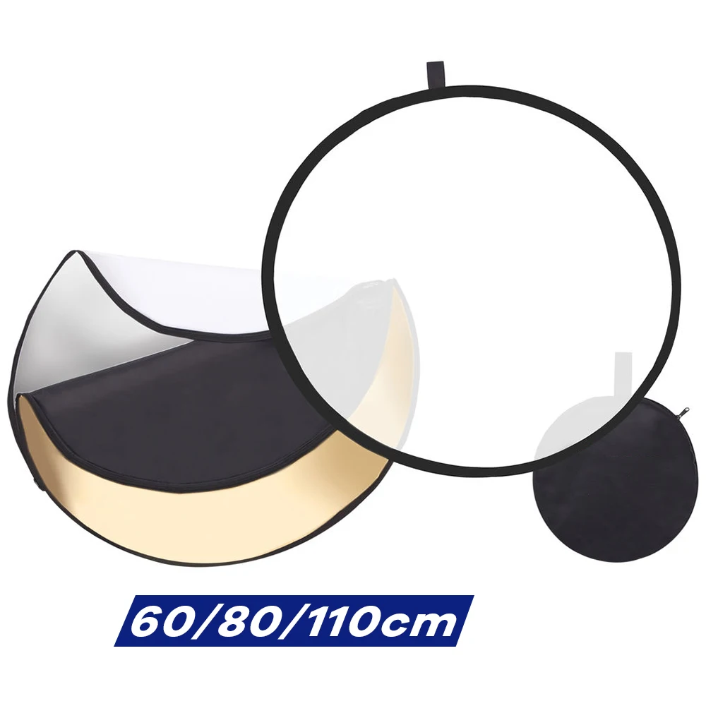 Photography Kit Pro - 60/80/110Cm 5-In-1 Inklapbare Cirkelvormige Reflector Schijf