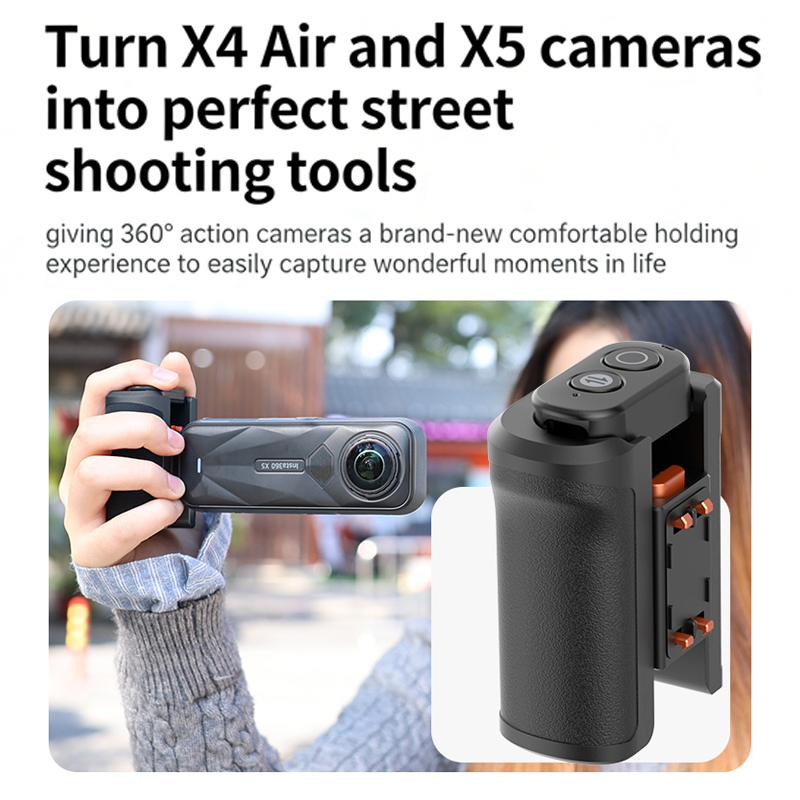 Handgreep voor straatfotografi - Photography Grip Insta360 X5 recensie en prijs
