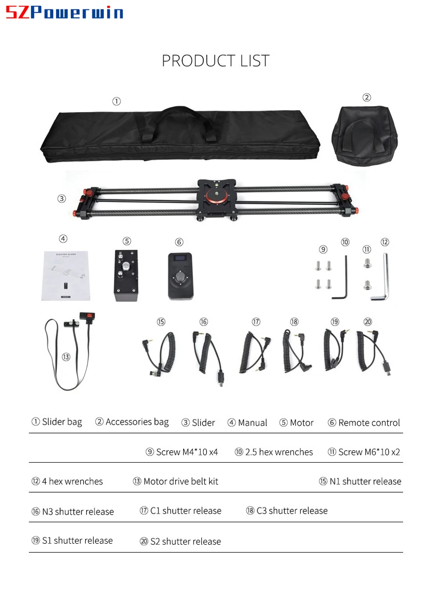 SZPowerwin 80 CM Professionele - Camera Slider Rail recensie en prijs