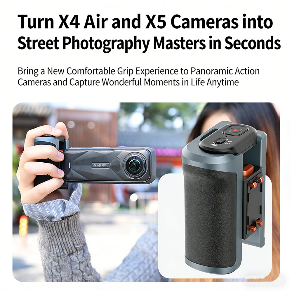 VRIG GA-08SE Street Photograph - Photography Grip Insta360 X5 recensie en prijs